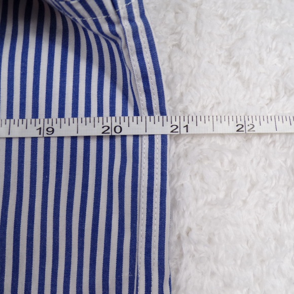 Lauren Ralph Lauren Men's Blue/White Striped Dress Shirt Size Medium - Picture 5 of 8